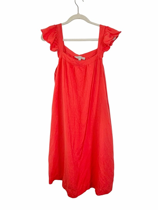 LOFT Dresses & Skirts - Loft Linen Blend Flutter Sleeve Sundress Pockets Square Neckline Size Large